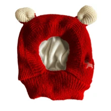 Sombrero adorable para perro, se mantiene firmemente en su lugar - Cuenta con un diseño de correa elástica ajustable que se adapta al 90% de los perros pequeños, incluso durante sacudidas intensas. - Rojo - Ver 12