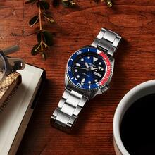 Seiko Bộ 5 đồng hồ cơ tự động kiểu dáng thể thao dành cho nam, mặt số màu xanh dương, Mã sản phẩm: SRPD53K1 - Màu xanh lam - Xem 5