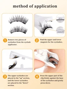 Magnetic Eyelash Kit - Reusable Magnetic Eyelashes With Clip, No Glue Needed, Easy To Apply &, Natural Look, Portable With Storage Box &, Makeup Mirror, Eyelash Extensions, Beauty Accessory, Beauty Enthusiasts , Strong Magnet, Reusable & Long-Lasting, Easy Application For Dates And Parties - View 9
