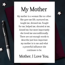 1 PC "I Love You, Mom" ​​Charming Paper Birthday Card - Ideal For Mother's Day, Valentine's Day, And All Birthday Occasions, Birthday Celebrations, Weddings, And Fantasy Themes. - One Size Fits All - View 2