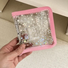 A8激光星形拉链活页夹收藏本替换内芯整理器DIY日记本透明韩流偶像相册可爱文具 - A - 查看 12