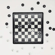 This Portable Folding Chess Set Is Perfect For Travel And Home Use, Making An Ideal Gift For Beginners. It Redefines The Classic Game Of Chess With Modern Convenience And Thoughtful Design. - Multicolor - View 5