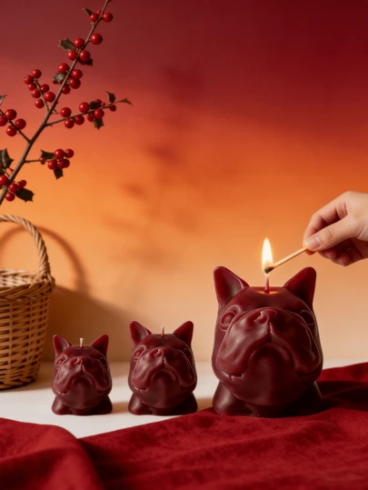 3D French Bulldog Shaped Scented Candle | Cute Pet Figurine, Gift For Pet Lovers, French Bulldog Candle, Pet Decor, Scented Candle, Cute Gift, Home Decor, Adorable Figurine, Gift For Best Friend, Pet Lover, Ambiance, Healing, Bring The Adorable French Bulldog Home! This Cute Scented Candle Is Both A Fun Gift To Express Your Feelings And A Healing Remedy To Light Up Your Life.