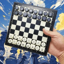 This Portable Folding Chess Set Is Perfect For Travel And Home Use, Making An Ideal Gift For Beginners. It Redefines The Classic Game Of Chess With Modern Convenience And Thoughtful Design. - Multicolor - View 1