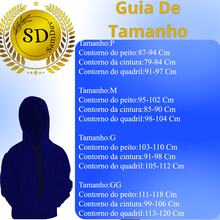 Blusa de Moletom Estampa Carpa na Folhagem Canguru Masculina Confortável Do Tamanho P ao GG - Preto - Visão 5