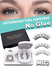 Magnetic Eyelash Kit - Reusable Magnetic Eyelashes With Clip, No Glue Needed, Easy To Apply &, Natural Look, Portable With Storage Box &, Makeup Mirror, Eyelash Extensions, Beauty Accessory, Beauty Enthusiasts , Strong Magnet, Reusable & Long-Lasting, Easy Application For Dates And Parties - View 2