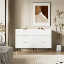 Elegant Sideboard With Modern Design, Chest Of Drawers With Plenty Of Storage Space [OLD SKU:WF325790791WAA] - White - View 3
