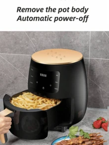 LEVIATECH 4,2 L Freidora de aire inteligente de gran capacidad, con pantalla táctil LED multifunción, apta para freír, hornear, asar pollo y cocinar en microondas - Ver 7