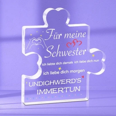 送给姐姐的亚克力牌匾礼物，最好的姐姐生日礼物，我爱你姐姐，适合送给妹妹和姐姐