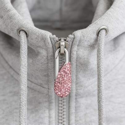 Bling Bling Universal Rhinestone Zipper Pull Replacement Fix Upgrade Your Hoodie, Jacket, Backpack Zipper Shiny Crystal Zipper Head For All Zippers,Sewing Supplies,Travel Essential