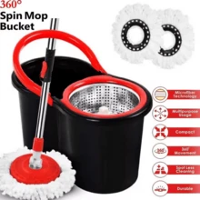 360° FLOOR MAGIC SPIN MOP BUCKET SET PREMIUM ROTATING DRY HEADS WITH 2 HEADS - Mop & Bucket set - View 5