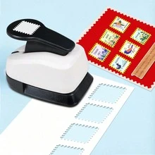 1.5英寸(38毫米)印章形镂空冲孔切割工具,时尚印章形镂空方形图案,适用于纸艺DIY、卡片制作、剪贴簿、学生使用 - 1.5 inch 38mm Stamp Puncher - 查看 5