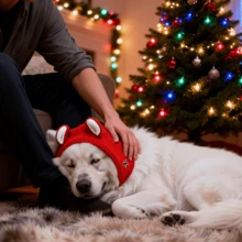 Sombrero adorable para perro, se mantiene firmemente en su lugar - Cuenta con un diseño de correa elástica ajustable que se adapta al 90% de los perros pequeños, incluso durante sacudidas intensas. - Rojo - Ver 9