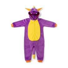 nerd hunters Kids Cozy Dragon Hooded Kigurumi Pajama Suit - Purple - View 10