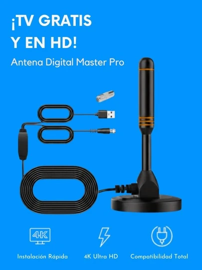  Antena Tv Digital Para Interiores Hd Amplificada Por Usb Marca Dosyu Color Negro para Televisión