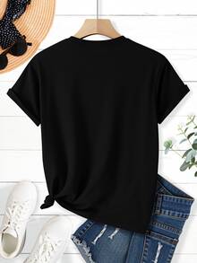 Slick Speed Racing Car Graphic T-Shirt For Women Pink And Black Design With Gradius Arque League Print Unisex Streetwear Fashion TopBoth Men And Women Can Wear It, And It Is Suitable For Christmas Partysports Activityholiday Partyoutingsports And Other Holiday Gifts (220g). - Black - View 3