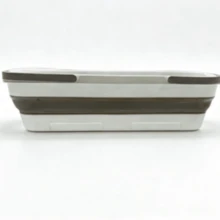 1 pieza Cubo de fregona plegable con ruedas, cubo de fregona con almacenamiento de agua rectangular, cubo de limpieza de gran capacidad para uso doméstico - rectángulo - Ver 12