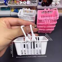 20件套迷你可爱超市购物篮套装，随机包含各种食品和饮料瓶造型，是娃娃屋装饰收藏、万圣节、圣诞节、复活节、派对礼物、创意奖品展示的理想之选。 - 彩色 - 查看 8