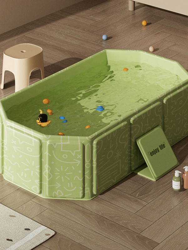 Foldable Portable Bathtub With Anti-Slip Base, Convenient For Travel And Showering, Easy To Clean, Sturdy, Space-Saving