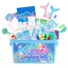 1 Box Mermaid Slime Kit, Creative Stress Relief Toy, DIY Toy, Gift For Boys And Girls, Party Supplies, Complete Toy Set, Made Of Slime, Butter Slime, Suitable For Children 6+ Years Old, Stress Relief Toy - Multicolor - View 2