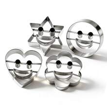 1pc/4PCS Creative Smile Shaped Biscuit Cutting Mold, Stainless Steel Pastry Cutter, Biscuit Mold, Baking Tools, Kitchen Accessories - View 12