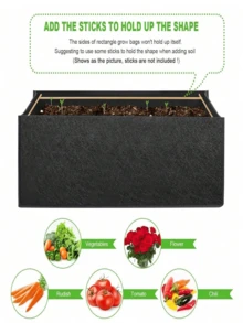 6pcs/4pcs/1pc Thickened Non-Woven Fabric Planting Bags With Handles, Suitable For Growing Vegetables, Flowers And Fruits, Can Be Used Indoor And Outdoor - Multicolor - View 8
