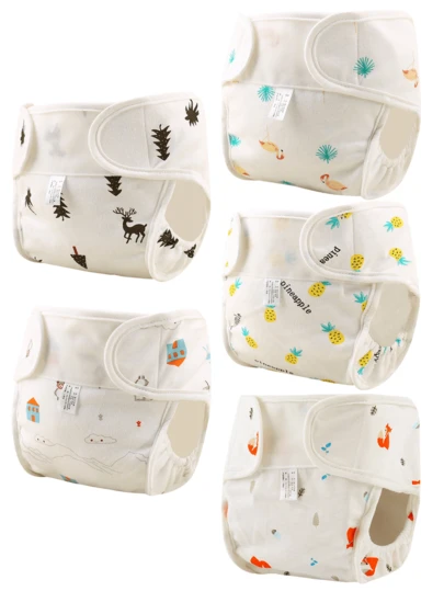 4pcs/Set Reusable Baby Diapers, Waterproof Leakproof Potty Training Pants For Newborns, Washable Cloth Diaper Covers
