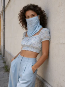 Unisex Summer Cooling Ice Silk Face Mask, Breathable Ventilated, Built-In Neck Guard, Ear Loop Design, Quick Dry, 2-In-1 Face Mask And Neck Gaiter - A - View 4