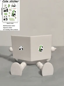 Cute Toilet Paper Holder, Designed As Book And Coffee - Made Of Plastic, Freestanding Design, Suitable For Bathroom, Can Hold Standard Size Toilet Paper Rolls, A Fun Decorative Accessory And Gift For Bathroom Decor, Lively Design, Sturdy Structure. - Multicolor - View 6