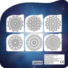 GDTME Mandala: Adult And Teen Coloring Book, Featuring Complex Symmetrical Geometric And Zen Lotus Motifs, A Journey Of Inner Peace Meditation Series, 18cm/7.08in Main Book + 14.7cm/5.7in Mini Pages + 7.2cm/2.8in Pocket Card Shaped, Single-Sided Easy Tear Non-Bleed, Each Page Is A Mandala Sanctuary To Inner Tranquility - Mandala - View 2