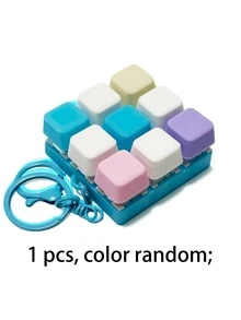 2026 Nouveau pendentif de touche de clavier anti-stress créatif - options de couleurs multicolores, avec porte-clés, convient aux claviers mécaniques - cadeau de la Saint-Valentin et accessoire de mode, 1 pièce Porte-clés de clavier anti-stress émettant un son - Un jouet anti-stress, un soulagement de la pression et une couleur macaron vive et belle. - Multicolore - Voir 15