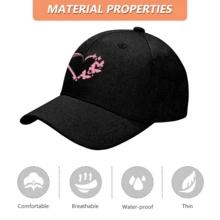 ️✨Heart & Butterfly Design Printed Baseball Cap, Cool Hipster Curved Brim Cap, Adjustable Lightweight Breathable Sun Hat, Suitable For Women Daily Commute, Essential Fashion Item For Outdoor Cycling, Beach, Fishing, Golf,Valentine's Day,Hats For Women,Women Baseball Cap,Trucker Hats For Women,Beach Hat,Gorras Para Hombre,Women's Baseball Cap,Heart Butterfly Hat,Curved Brim Cap,Breathable Sun Hat,Adjustable Dad Hat,Fashion Casual Cap,Outdoor Sports Hat,Beach Sun Cap,Golf Hat,Tren-Dy Print Cap - 彩色 - 查看 7