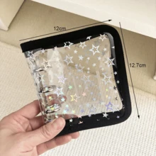 A8激光星形拉链活页夹收藏本替换内芯整理器DIY日记本透明韩流偶像相册可爱文具 - A - 查看 13
