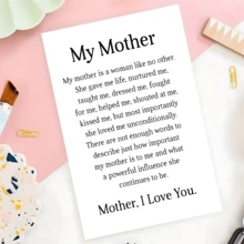 1 PC "I Love You, Mom" ​​Charming Paper Birthday Card - Ideal For Mother's Day, Valentine's Day, And All Birthday Occasions, Birthday Celebrations, Weddings, And Fantasy Themes. - One Size Fits All - View 6