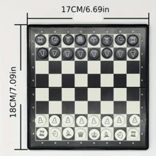 This Portable Folding Chess Set Is Perfect For Travel And Home Use, Making An Ideal Gift For Beginners. It Redefines The Classic Game Of Chess With Modern Convenience And Thoughtful Design. - Multicolor - View 7