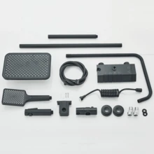 Juego de ducha de baño, juego de ducha con pantalla digital lacado en piano negro, grifo de baño con control dual de agua caliente y fría, grifo de cascada, sistema de ducha de lluvia, control dual de agua caliente y fría negro - Negro - Ver 9