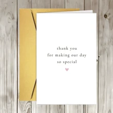 1 PIEZA Tarjeta de agradecimiento de boda para expresar gratitud por hacer que nuestro día fuera talla grande maravilloso. Adecuado para damas de honor, parejas y invitados de boda. - Talla única - Ver 7