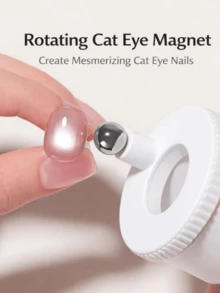 2026 Nuevo Imán de uñas de ojo de gato giratorio 360°, bolas de vidrio automáticas, adecuado para principiantes, fácil de crear efecto brillante de ojo de gato (1 set - rosa) - Herramientas para uñas - Ver 10