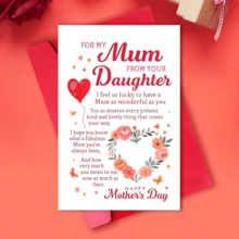 1 PC A Sweet Single Mother's Day Card From A Daughter To Her Mother, Containing Heartfelt Wishes, Perfect For Expressing Love And Gratitude To Mothers On Special Occasions And Celebrations. - One Size Fits All - View 3