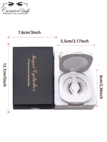 Magnetic Eyelash Kit - Reusable Magnetic Eyelashes With Clip, No Glue Needed, Easy To Apply &, Natural Look, Portable With Storage Box &, Makeup Mirror, Eyelash Extensions, Beauty Accessory, Beauty Enthusiasts , Strong Magnet, Reusable & Long-Lasting, Easy Application For Dates And Parties - View 11