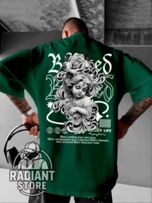 Comfortable Basic T-Shirt For Everyday Wear. Art, Streetwear, Urban Culture, Street Fashion, Street, Graffiti, Tagging, Skater, Skateboarding. Unisex Shirt/Blouse. Men's/Women's. 100% Cotton. Premium Top Streetwear. New Release. Immediate Shipping. Various Colors!! Plus Size - 軍綠色 - 查看 1