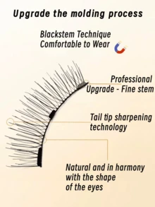 Magnetic Eyelash Kit - Reusable Magnetic Eyelashes With Clip, No Glue Needed, Easy To Apply &, Natural Look, Portable With Storage Box &, Makeup Mirror, Eyelash Extensions, Beauty Accessory, Beauty Enthusiasts , Strong Magnet, Reusable & Long-Lasting, Easy Application For Dates And Parties - View 7