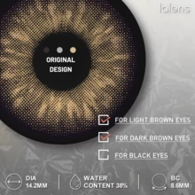 Lalens 棕色美瞳一副，半年抛型，直径14.20mm，适合日常妆容、生日、秋季、时尚妆容、派对、圣诞礼物、玫瑰女孩角色扮演，打造自然迷人的妆容效果，附赠美瞳盒。 - Moon Garden Brown - 查看 7