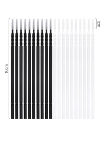 500/400/200/100pcs White, Black, Pink And Purple Soft Micro Brushes, Disposable Micro Brush Heads For Eyelash Extension, Eyelash Glue Cleaning, Eyelash Brush, Eyebrow Brush, Eyeshadow Brush, Spiral Brush, Mascara Brush - Multicolor - View 5