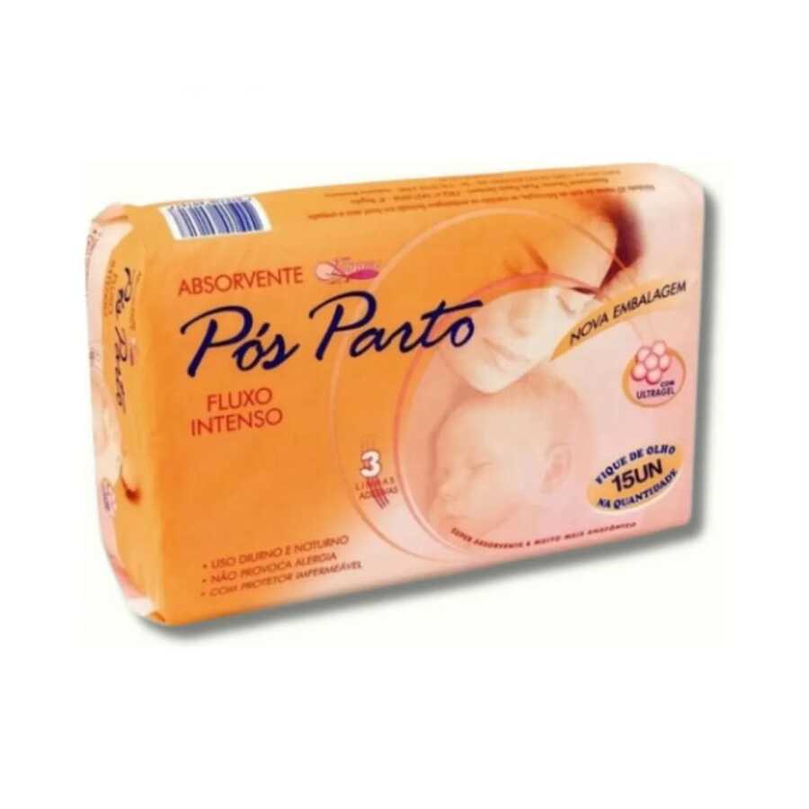 Absorvente Pós Parto Karisma 15 Unidades C/ Adesivo - Tamanho Único - Visão 1
