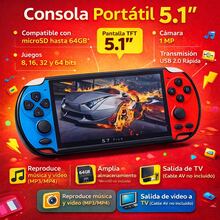 Joystick Retro Console Emulator 32bits X7 Screen 4.5" Inch 8G Mp5 Games Music Support 3.5plug - View 2