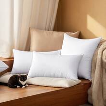 Multi-Piece Soft Pillow Core (2/4/6pcs), Which Is Filled With Hotel-Grade Down Instead, Is Fluffy And Supportive, Meets The Demand Of Sleeping On The Side And Is Suitable For Sofa Bed And Homestay Scenes. - 白色 - 查看 6