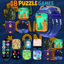 Reloj inteligente para niños de 4,65 cm, versión mejorada de reloj inteligente con juegos adecuado para adolescentes y niños, compatible con despertador, podómetro, cronómetro, linterna, calculadora, juegos, cámara y otras funciones, gran regalo - Multicolor - Ver 9