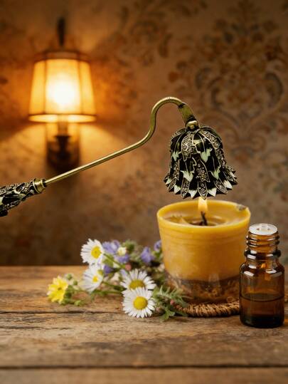 This Vintage Metal Candle Snuffer Easily Extinguishes Your Candles, A Retro Accessory For Home Decor