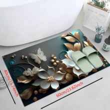 1 件 3D 花卉印花硅胶垫 - 防滑、防污、超强吸水，适用于厨房和浴室 - 非常适合家居装饰和节日庆祝活动 - FUCFD094 - 查看 15
